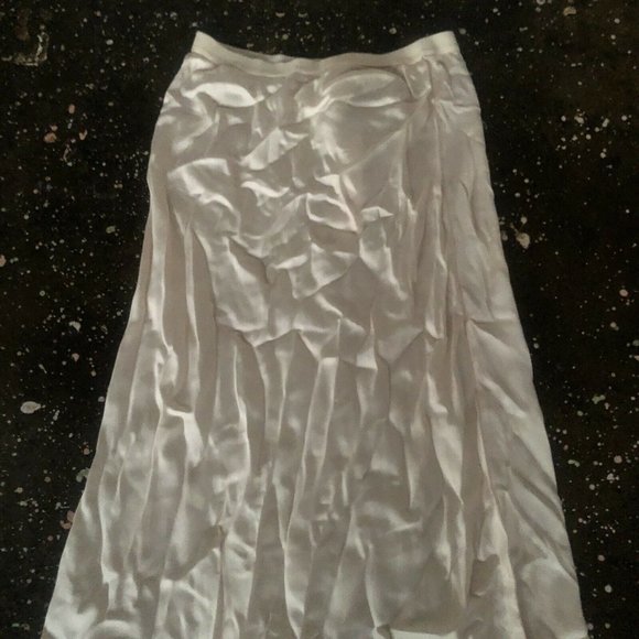 JONATHAN SIMKHAI STANDARD Karter Skirt Sandstone Cream Long S NWT $265 - Picture 9 of 10